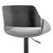 Armen Living Colby Adjustable Gray Faux Leather and Black Finish Bar Stool LCCYBABLGR - alternate 6
